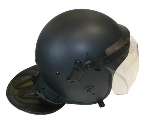 Casco Antidisturbios Táctico Negro Mate